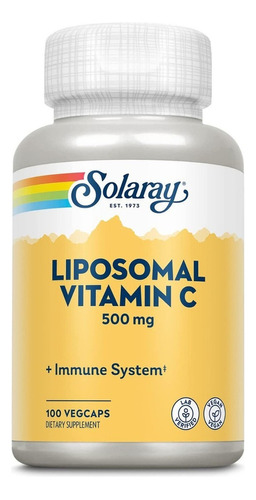 Vitamina C Liposomal 500mg 100caps, Solaray ,