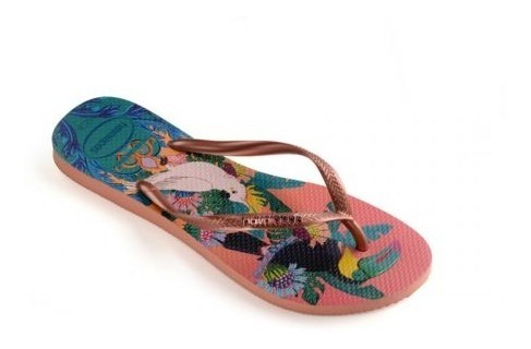 Ojotas Chinelas Chancletas Havaianas Slim Tropical F Mujer
