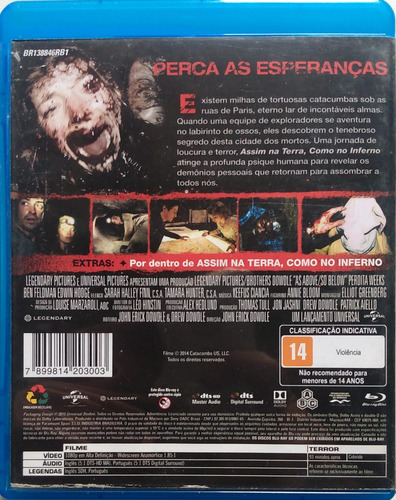 Assim Na Terra Como No Inferno Blu-ray As Above / So Below (Usado)