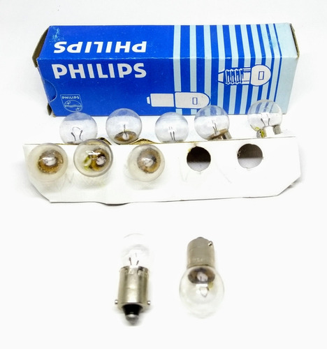 Foco 55 Philips 6 8 Volts Autos Clásicos Caja 10 Pz