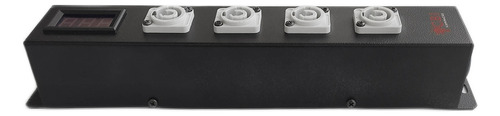 Kit 4 Réguas Entrada E Saida Powercon 04 Tomadas 4000w Cor Preto 127v/220v