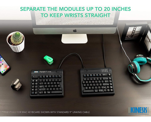 Teclado Negro Separado Kinesis Freestyle 2