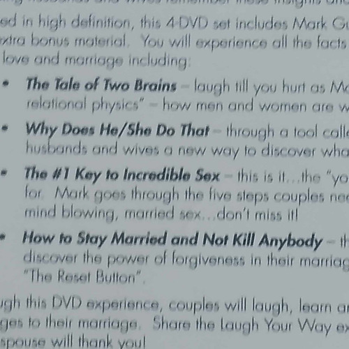Dvd Mark Gungor Laugh Your Way To A Better Marriage (Usado)