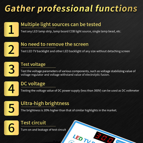 Lámpara Tester Lamp Led Tv Multipropósito Test Tester Retroi