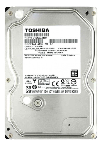 Disco Duro Interno Toshiba 3.5   1tb 1 Solo Encendido Deal 