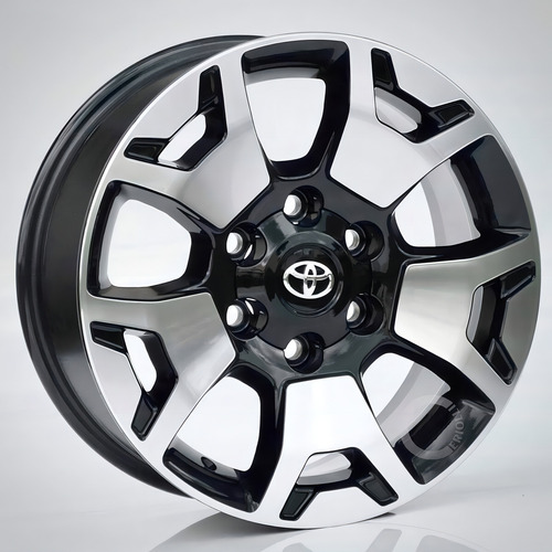 Jogo De Rodas Toyota Hilux Aro 22 Srx Diamond Srx Srv Cor Preta Diamantw