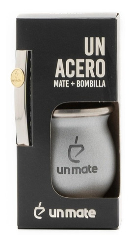 Imagen 3 de 10 de Un Mate De Acero Inoxidable + Bombilla - Platino