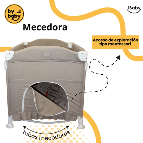 Cuna Corral Multifuncional Titi Ibaby Comodidad Y Estilo Beige Beige