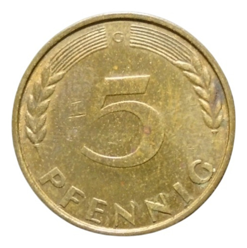 Alemania Federal 5 Pfennig Años: 1949-2001 X Pieza  De#01