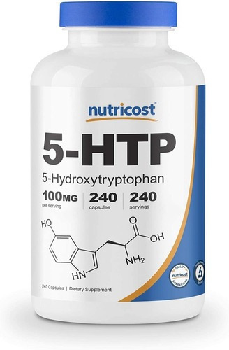 5-htp 100mg, 240 Cáps (hidroxitriptófano)- Nutricost Sabor Sin sabor