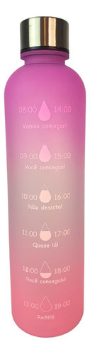 Garrafa De Agua Motivacional 980ml Rosa