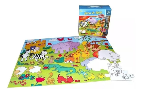Imagen 2 de 5 de Puzzle Rompecabezas Infantil Arca De Noe 28 Piezas Playking