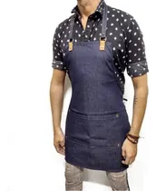 Comprar Delantal Jean Cuero Cocina Barberia Bartender Varios Oficios