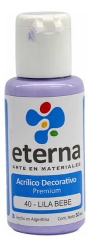 Acrílico Decorativo Premium Eterna 40 Color Lila Bebe 50 Ml