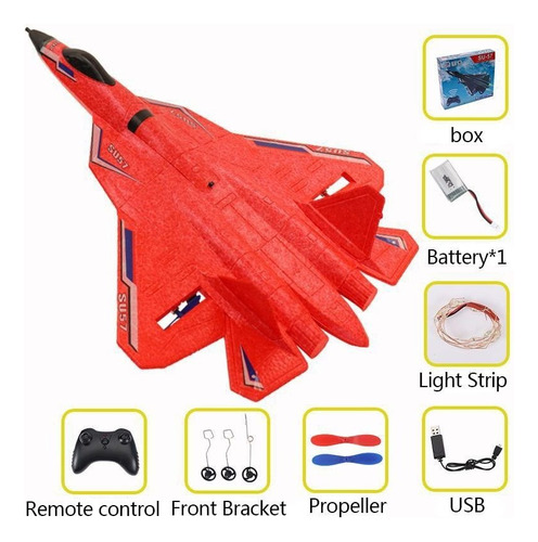 Juguete De Avión Modelo Su-57 De 2,4 G Con Control Remoto