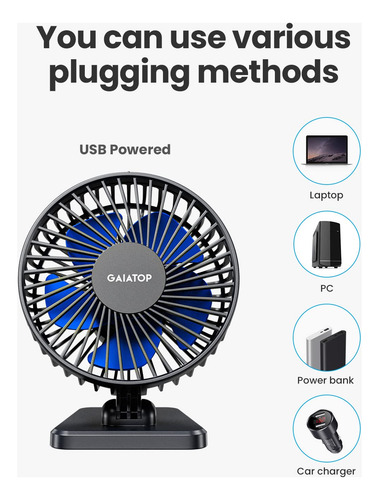 Ventilador De Escritorio Usb, Mini Pequeño Pero Potente,