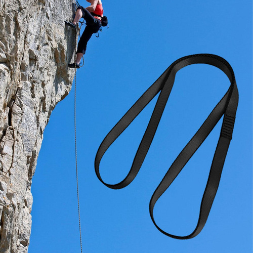De Eslinga De Escalada, Cinturón De Nailon 80cm Negro