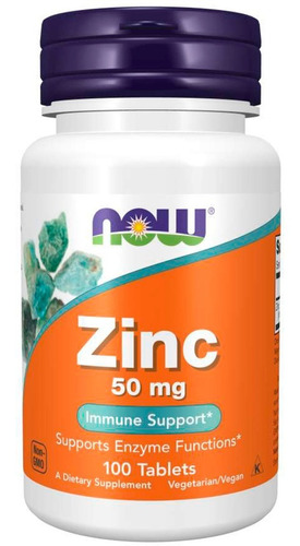 Suplemento Em Tabletes Now Foods Zinco Minerais Em Pote De 100g Un
