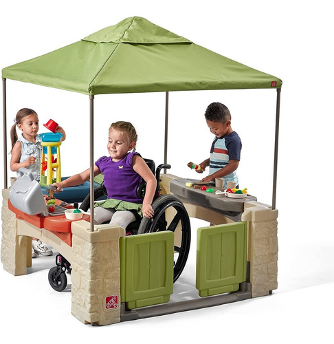 Casa De Juegos, Step2, Todo Playtime Patio Con Dosel