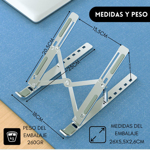 Soporte Para Macbook Base Notebook Aluminio Vertical Laptop