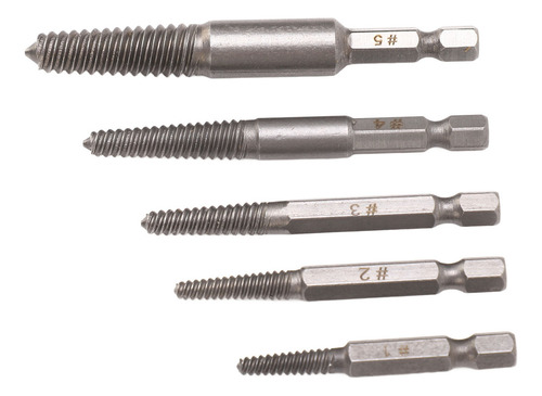 Juego De Extractores De Tornillos Dañados, 5 Unidades, Con M