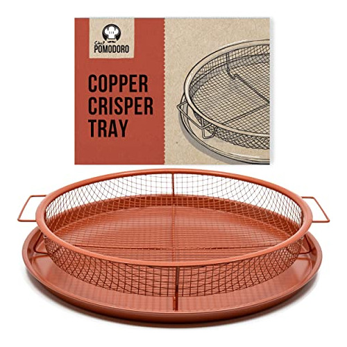 Chef Pomodoro Copper Crisper Tray, Air Fryer Tray For Oven,