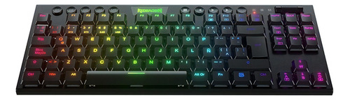 Teclado Mecánico Gamer Redragon Horus K621 Rgb-wireless-blue Color del teclado Negro Idioma Español Latinoamérica