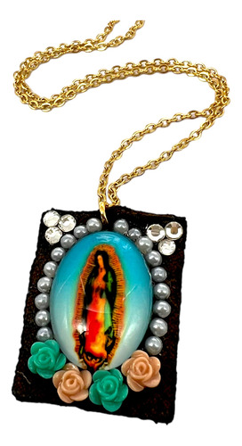 Collar Escapulario Virgen De Guadalupe Santos