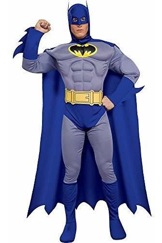Disfraz De Batman De Pecho Musculoso De Lujo - L