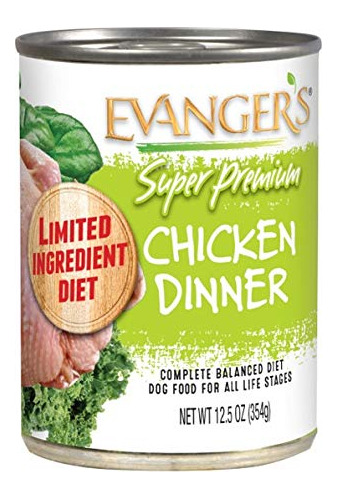 Evanger's Super Premium - Cena De Pollo Cocido Con Trozos P.