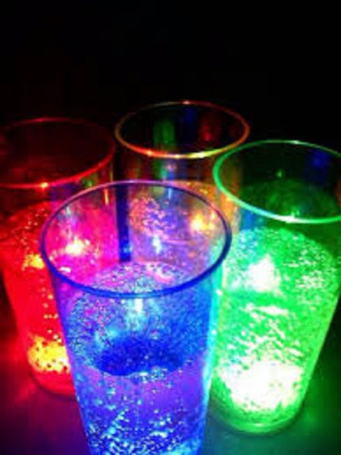 25 Vasos Led Cotillon Luminoso-enc Con Boton Fiesta Luminoso