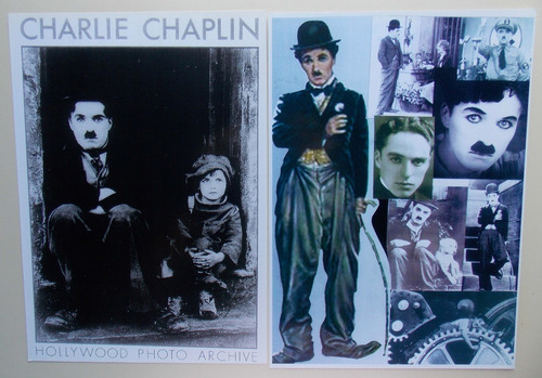 Reproducción Foto Alta Calidad Charlie Chaplin  Lote De 2