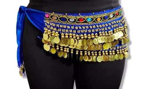 Caderín Cinturón De Danza Árabe Falda Pañuelos De Monedas 