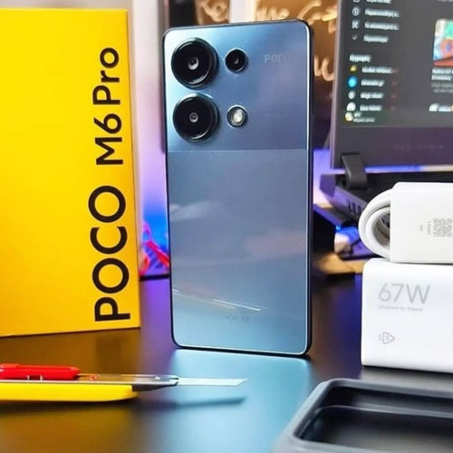Xiaomi Poco M6 Pro Dual Sim 512 Gb 12 Gb Ram Nfc Global Con Accesorios Incluye Cargador Y Funda Batería 5000 Mah Azul Acero