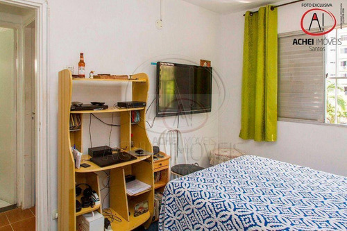 Imagem 10 de 27 de Apartamento Com 2 Dormitórios, 2 Banheiros, 1 Garagem Fechada E Elevador, À Venda, 75 M², Por R$ 395.000,00 - Aparecida - Santos/sp - Ap10600