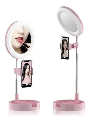 Espejo Con Luz Para Maquillaje Makeup Multiproposito Aument 