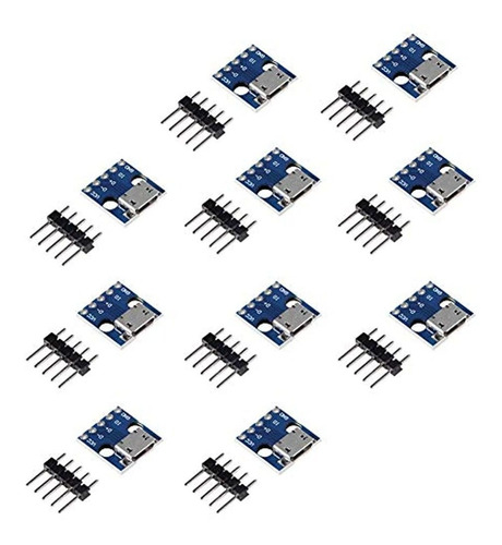 10pcs Hembra Micro Usb Para Sumergir Pinboard De 5 Pines, Me