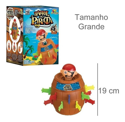 Jogo de mesa Barril pirata Grande Art Brink ZFT135