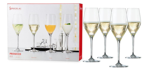 Spiegelau Prosecco Juego De 4 Copas De Vino ' Cristal De Fab