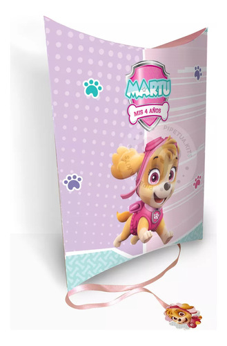 Piñata Skye Paw Patrol Personalizada + Topper Para Torta