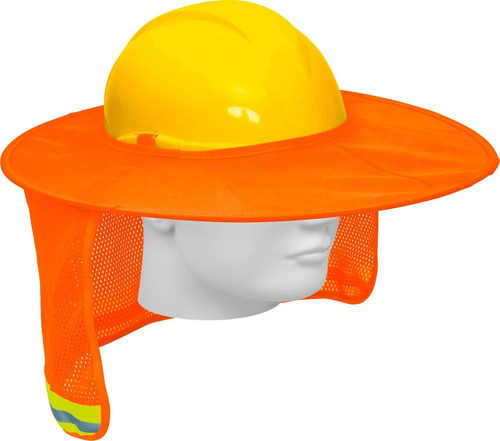 Protector Solar Plegable Para Casco Naranja Reflectiv Truper