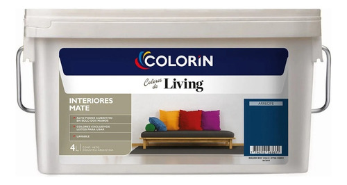 Colorin Living Interior Pintura Latex Lavable Mate 4 Litros Color Arrecife