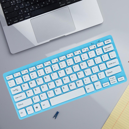 Teclado Com Fio 78 Chaves Presentes Ideais, Azul