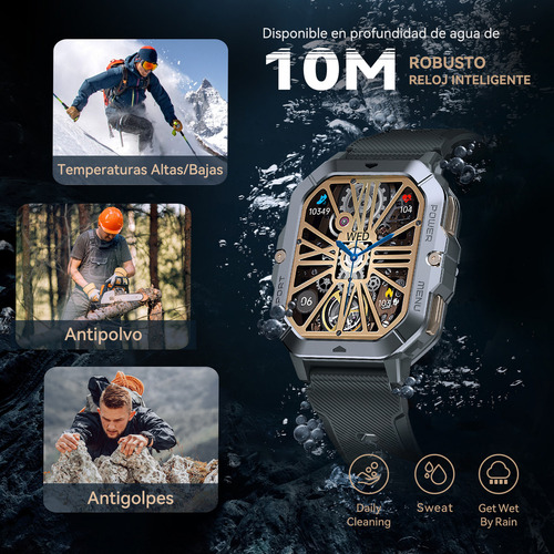 Smartwatch Tank Uso Rudo Con Inteligencia Artificial Ia Ip68