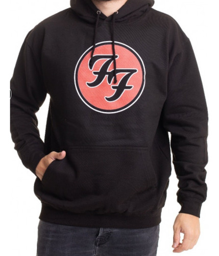 Poleron De Foo Fighters Color Negro Talla S