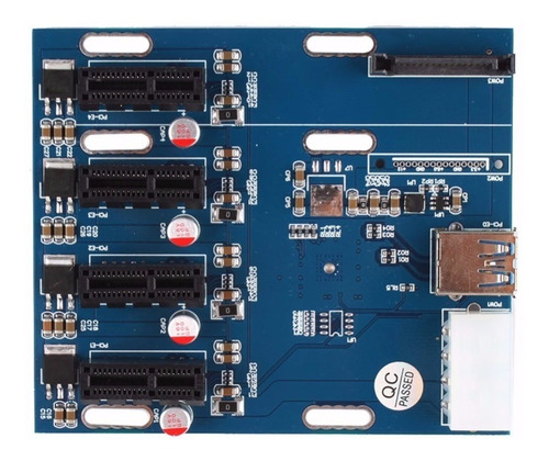 Multiplicador Ver02 X4 Pci-e Riser Rig Mineração Btc, Ether