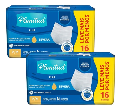 Kit 2 Pct Roupa Íntima Plenitud Plus Severa P/m C16 G/gx C16