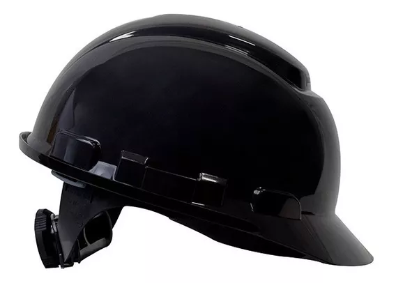  Casco De Seguridad Negro Ingeniero Obra Construccion