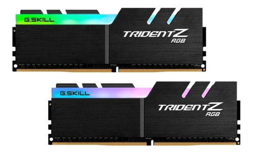Memória RAM Trident Z RGB color preto  32GB 2 G.Skill F4-3600C16D-32GTZR