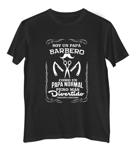 Remera Hombre Color Papá Barbero Mas Divertido Ed Limitada